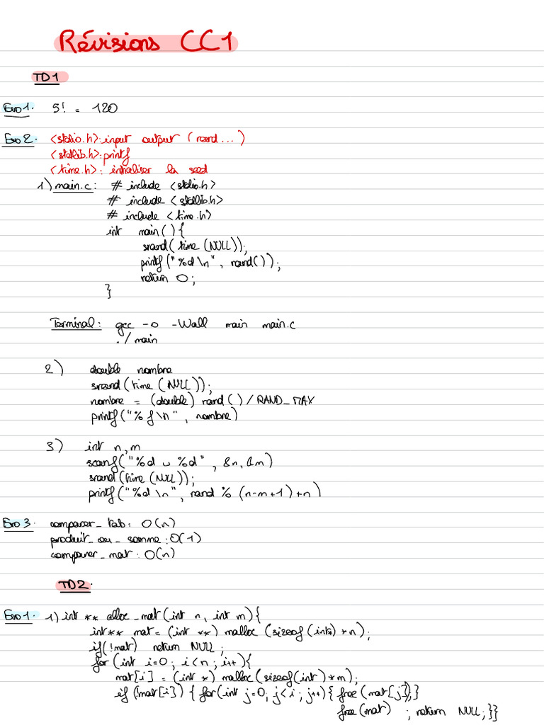 Révisions de code en C et structures de données | PDF | C ...