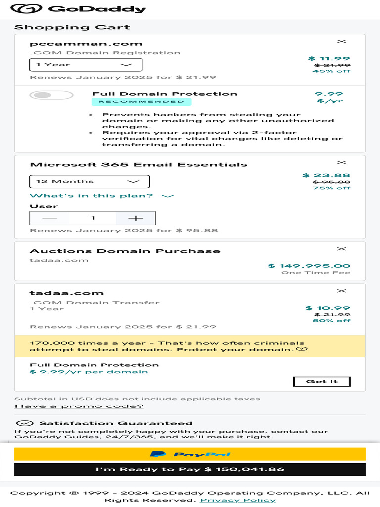 GoDaddy Domain Registration & Protection | PDF