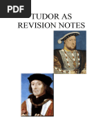 A Level Tudor History Revision Guide | PDF | House Of Tudor | England