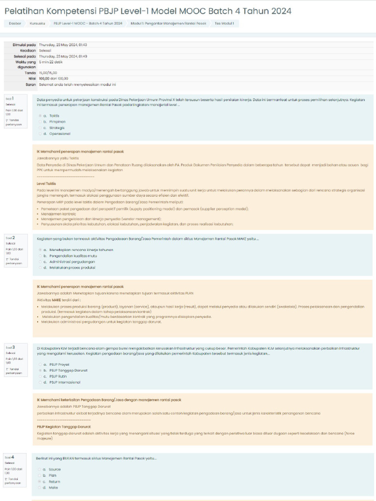 Hasil Test Modul 1 Pbj Level 1 Pdf