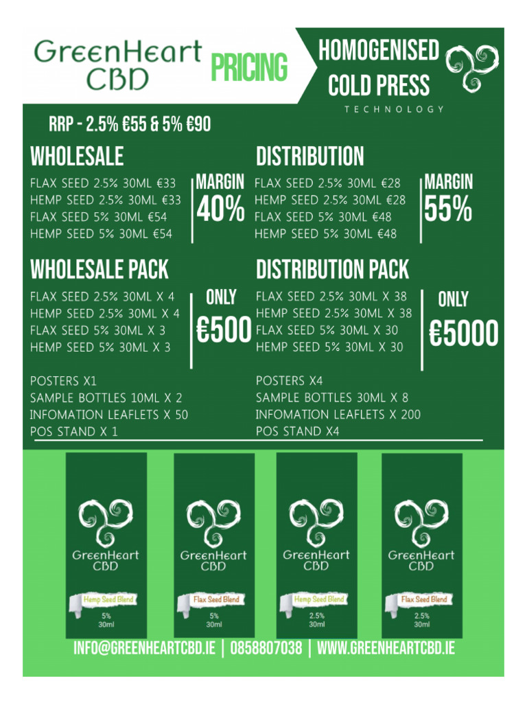 Greenheart CBD Ltd. Price List PDF | PDF