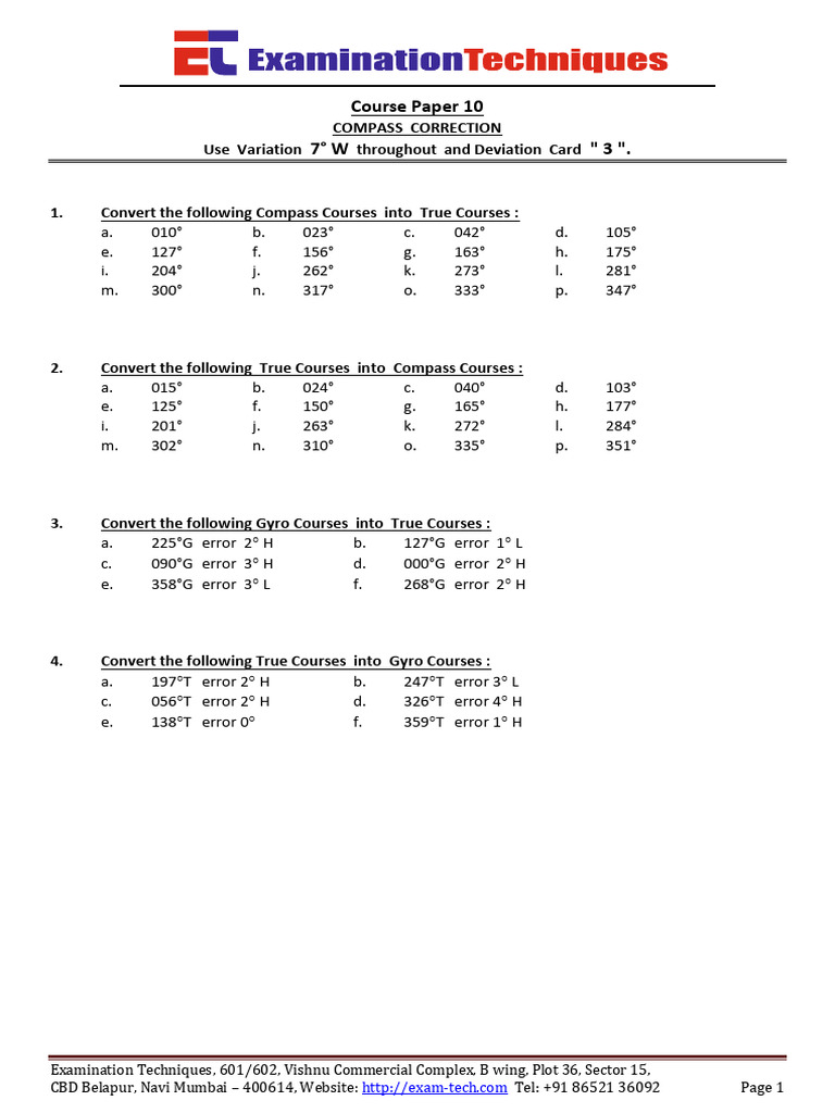 Compass Conversions | PDF