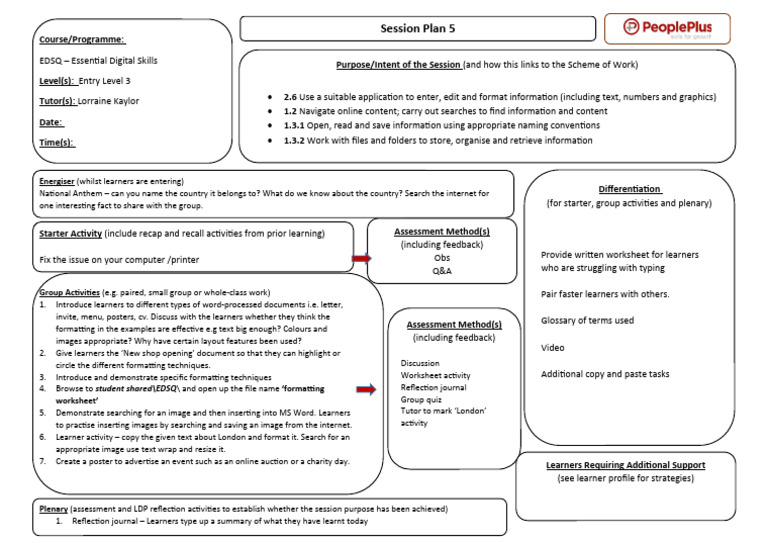 Session 4 - EDSQ - EL3 | PDF | Computer File | Learning