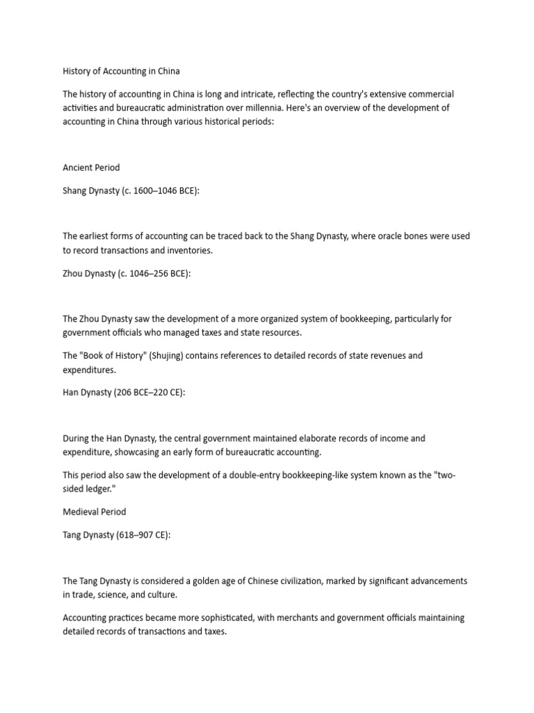 History of Acc in China | PDF