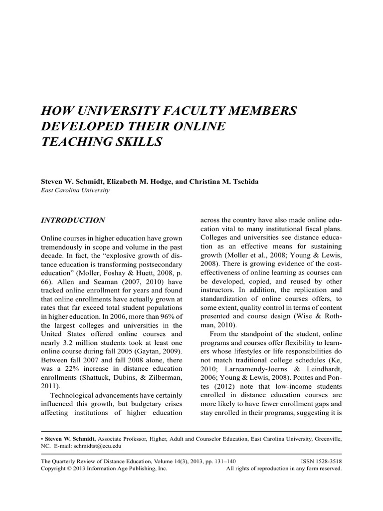 How University Faculty Members Pdf Educational Technology
