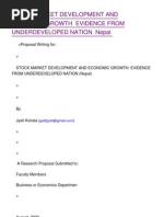 (Finance) Stock Market Development and Economic Growth Evidence From Underdeveloped Nation Nepal (5044)