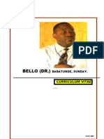 Curriculum Vitae - DR B Bello-June 2007