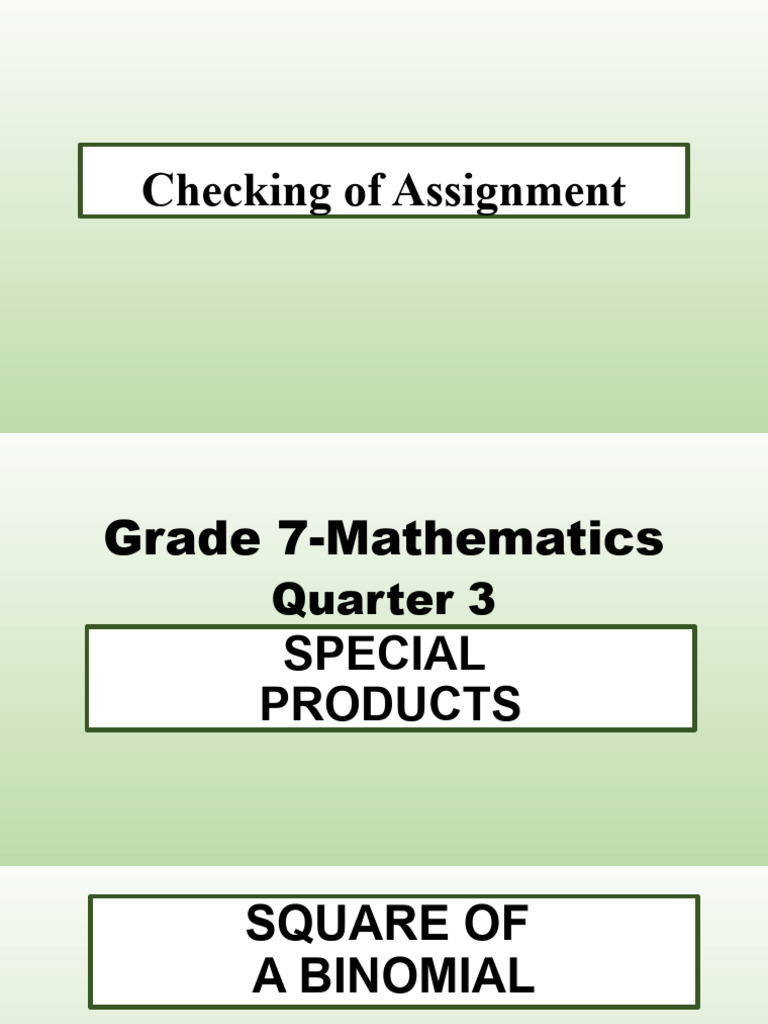 Square of a binomial pdf algebra mathematics