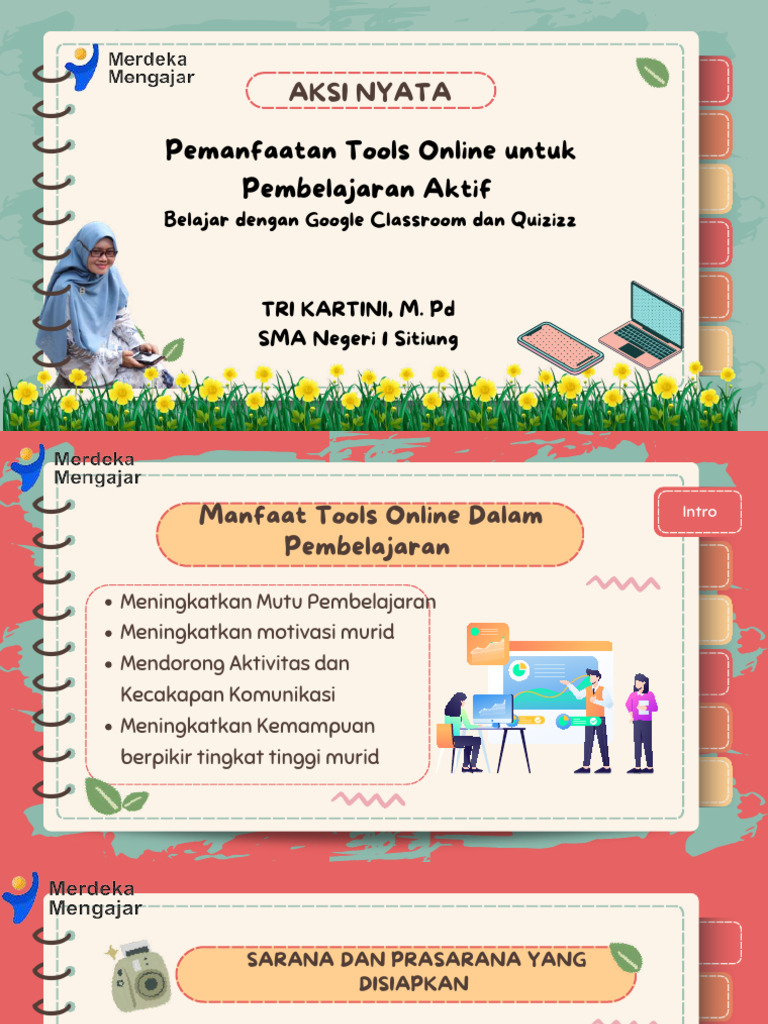 Siswa Menggunakan Aplikasi Pembelajaran Online