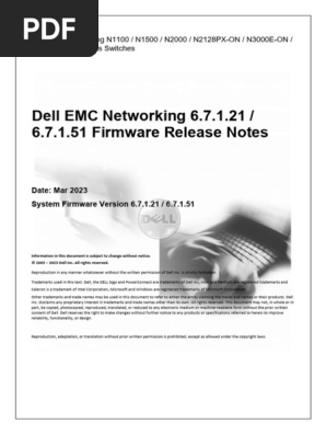 Dell - EMC - Networking - 6.7.1.21 - ReleaseNotes (N1100, N1500