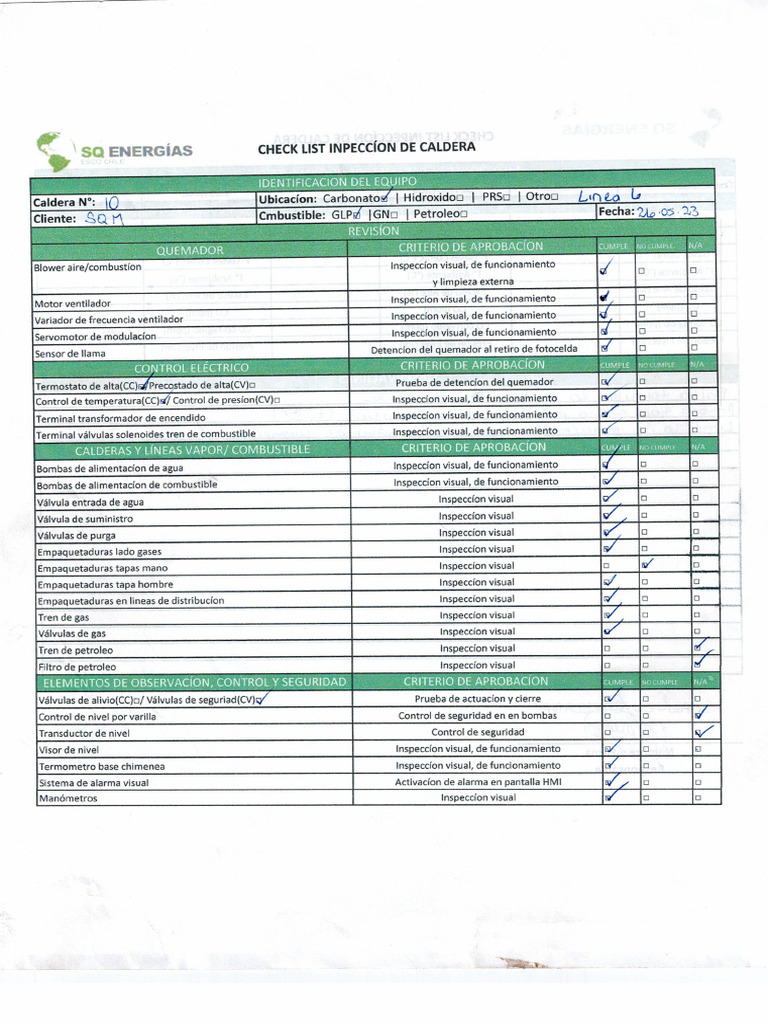 Check List Caldera 10 26.05 | PDF