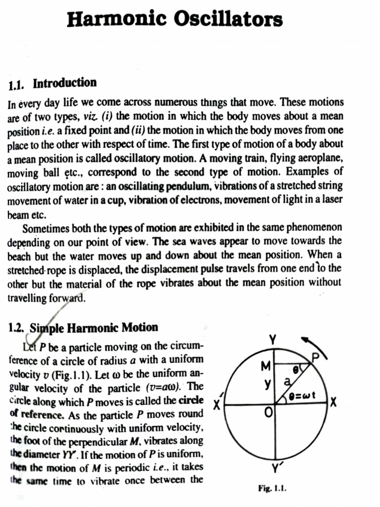Understanding Harmonic Oscillators | PDF | Oscillation | Applied And ...