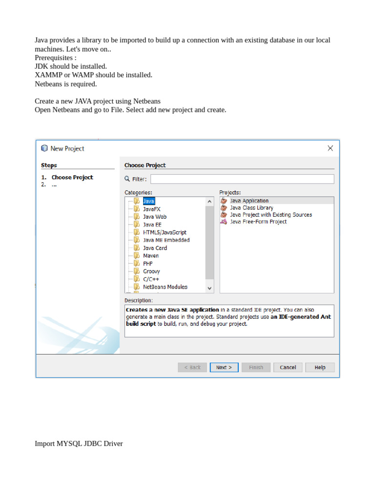 JDBC Connection Setup Steps | PDF