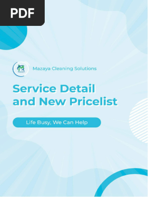 Detail and Pricelist Mazaya Cleaning 2023