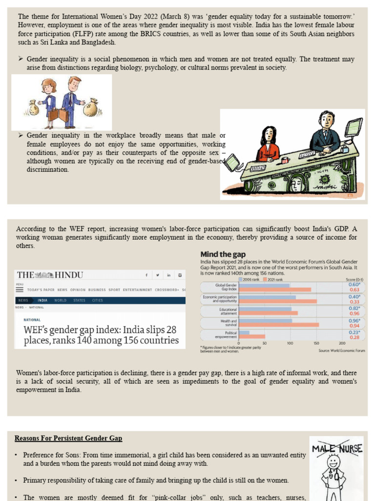 Gender Inequality and Women's Employment in India | PDF | Gender ...