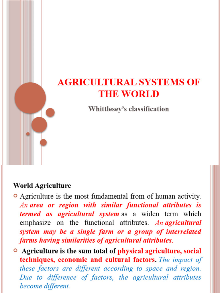 Whittlesey's Agricultural Systems Overview | PDF | Agriculture | Nomad