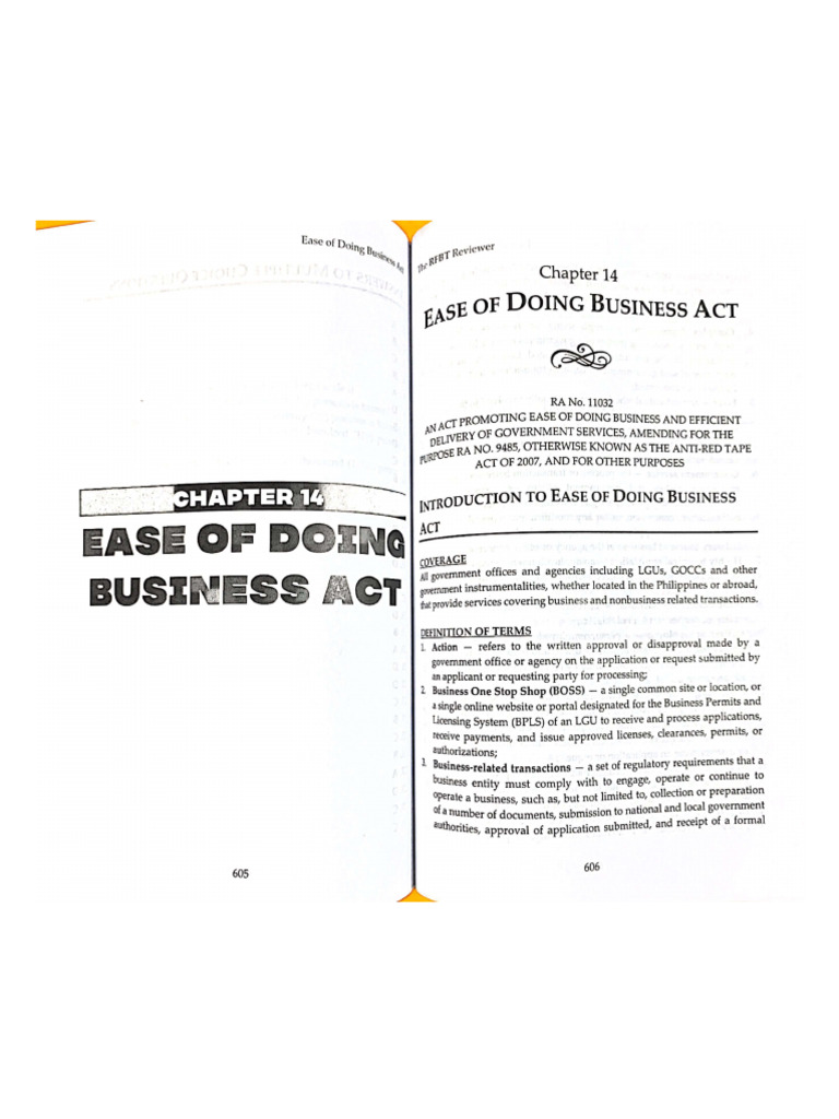 Ease of Doing Business | PDF