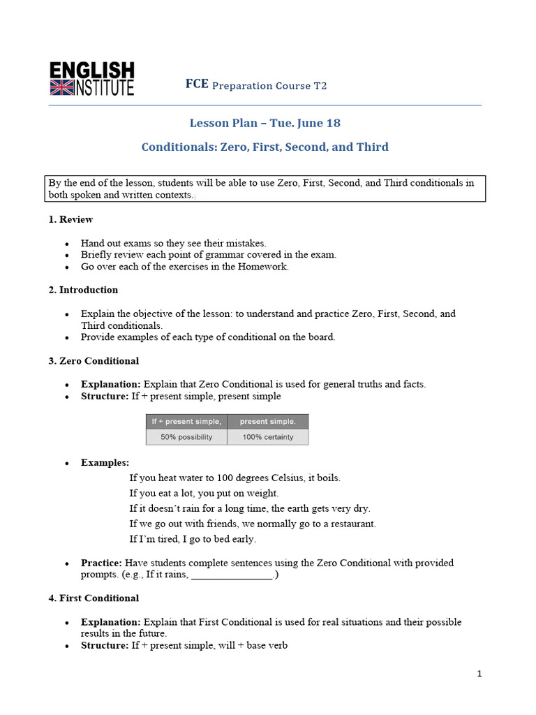 FCE Lesson Plan 7 Jun 18 | PDF | Linguistics
