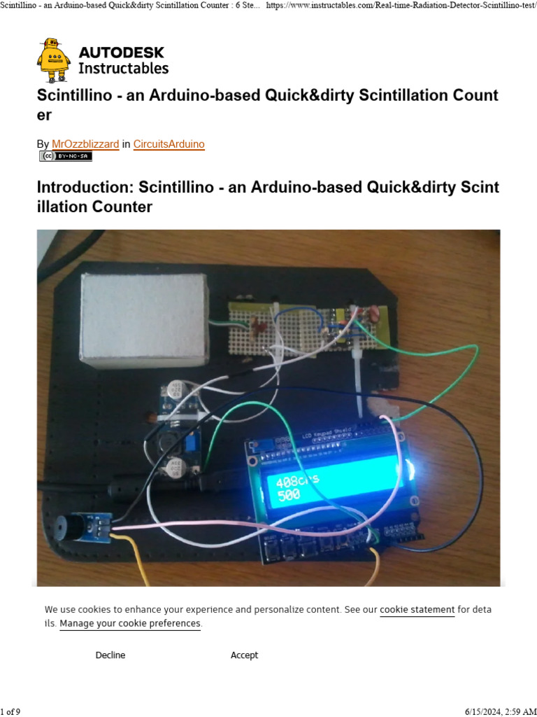Arduino Scintillation Counter Guide | PDF | Electrical Engineering ...