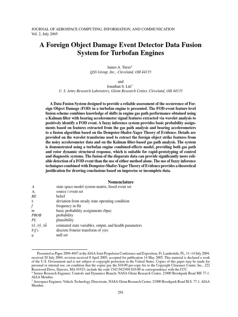 FOD Sensor Fusion - Journal | PDF | Wavelet | Kalman Filter