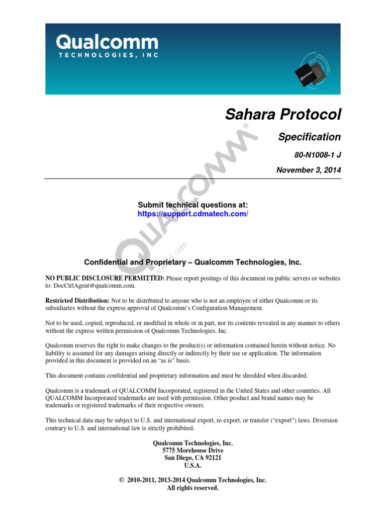 Sahara Protocol Specification 80-N1008-1 | PDF | Network Packet | Network Protocols