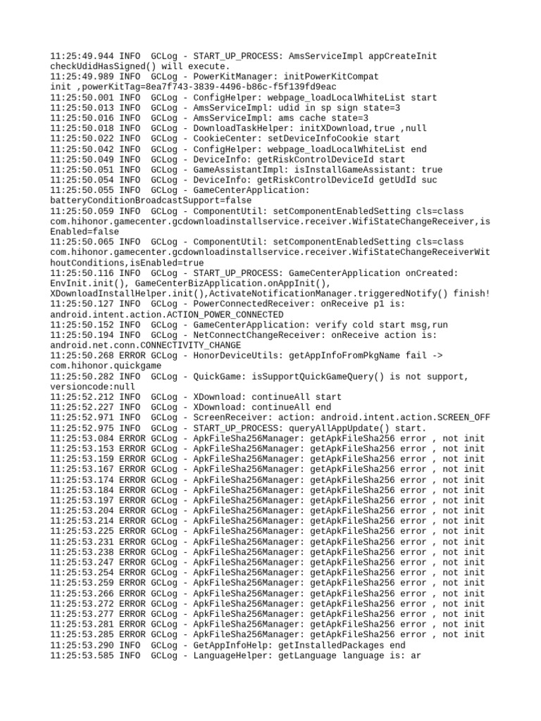 GameCenter Application Startup Log | PDF | Computer Networking | Data ...