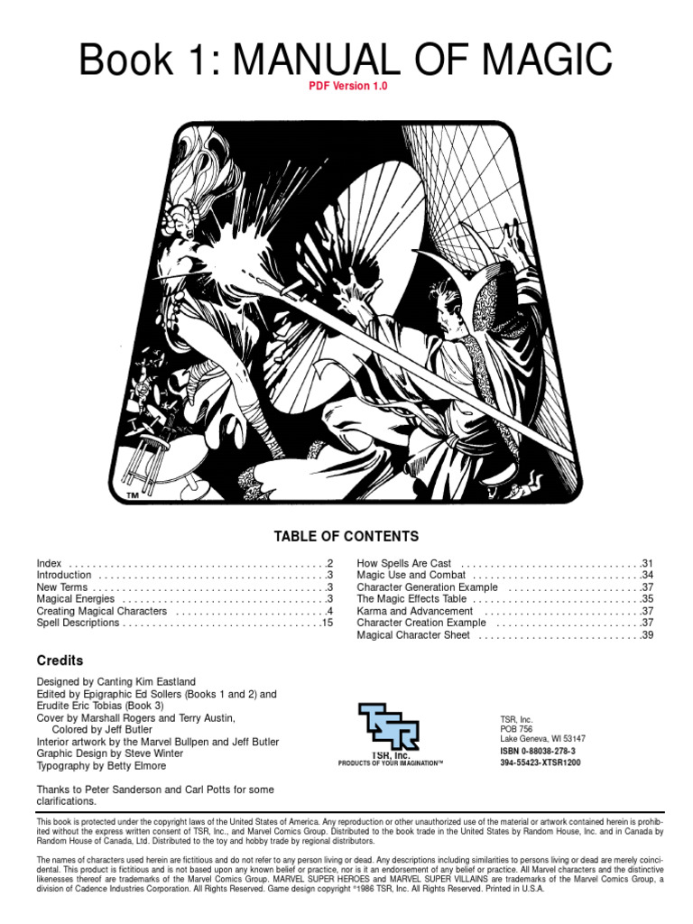 Marvel RPG Realms of Magic 1 | PDF
