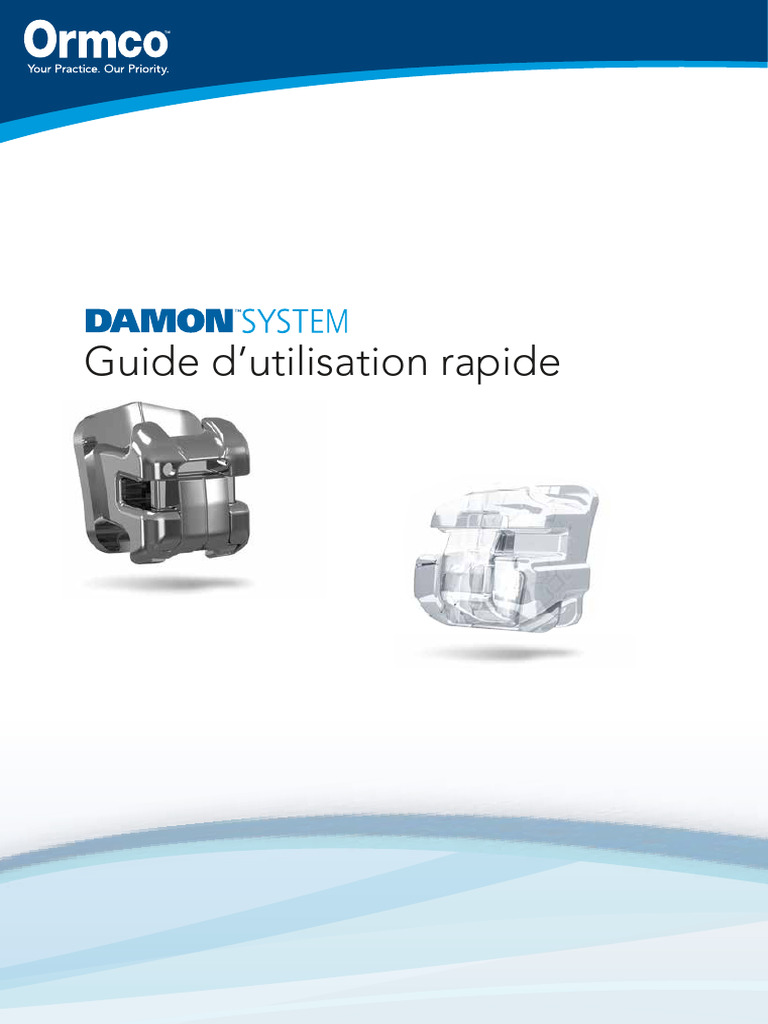 762 4943 Damon Quick Start Guide FR v16 Bdef | PDF | Dent | Dentisterie