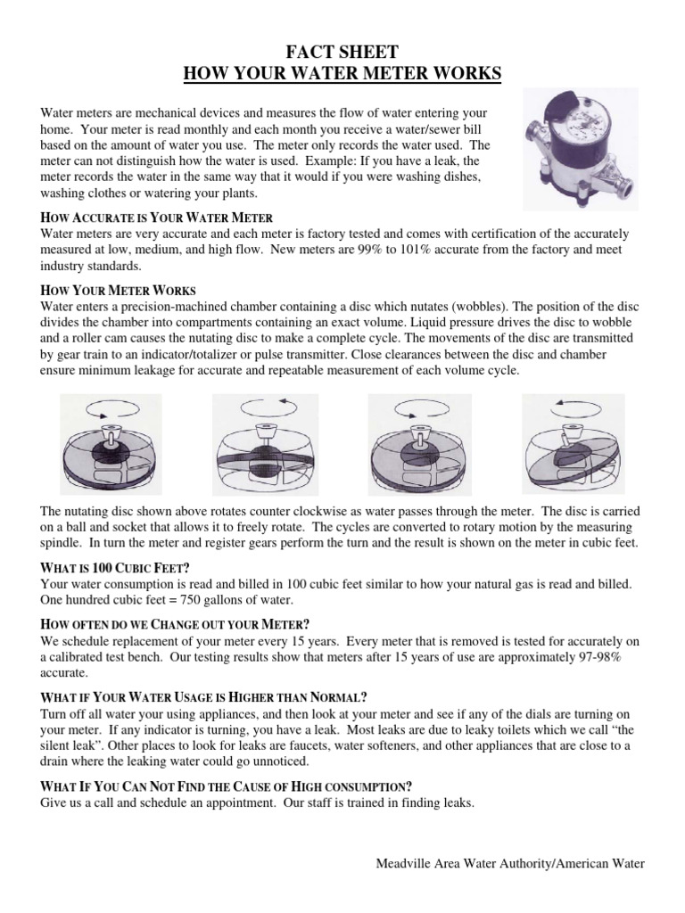 How Water Meter Works PDF Mechanical Engineering