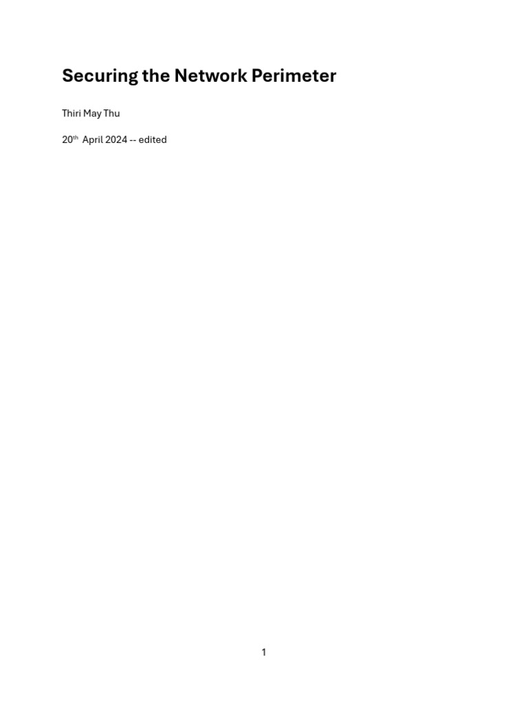 Security - Perimeter - Edited | PDF | Security | Computer Security