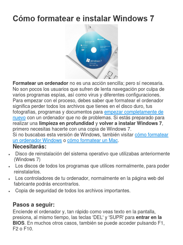 Windos 7 | PDF | Arranque | Microsoft Windows