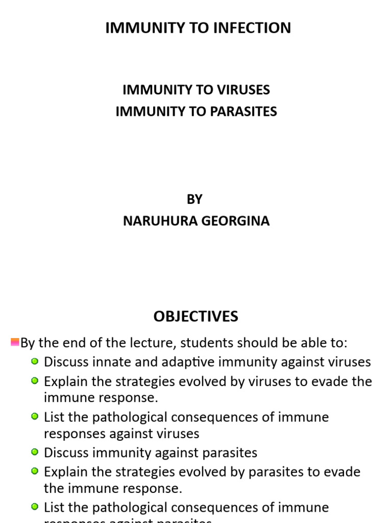 Immunity To Infection | PDF | Immune System | Innate Immune System