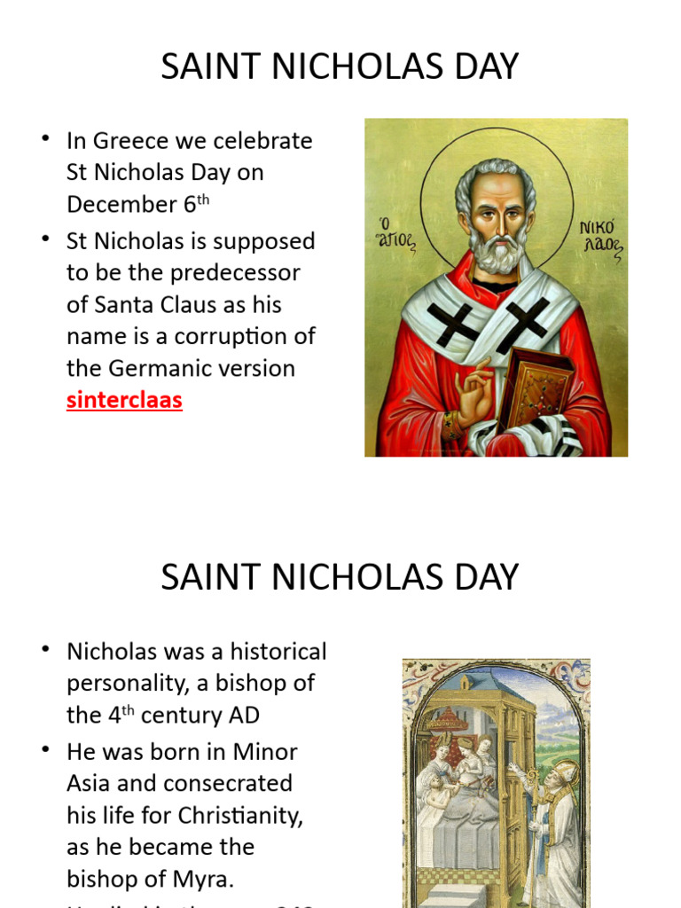 Saint Nicholas Day | PDF