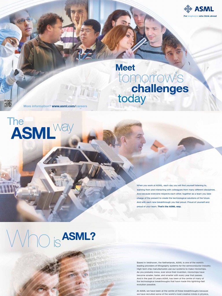 Asml 20110808 Careers Brochure ASML NL | PDF | Engineering | Logistics