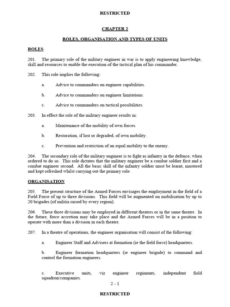 Military Engineers Chapter2 | PDF | Military Organization | Division ...