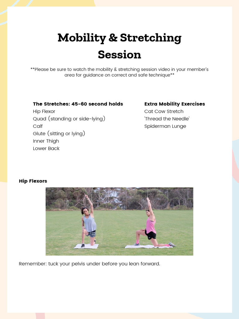 Stretching Guide for Fitness Members | PDF | History