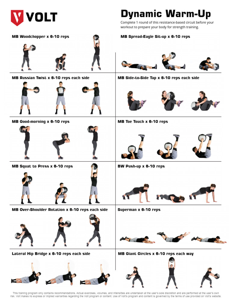 Dynamic Warm-Up Circuit for Strength Training | PDF