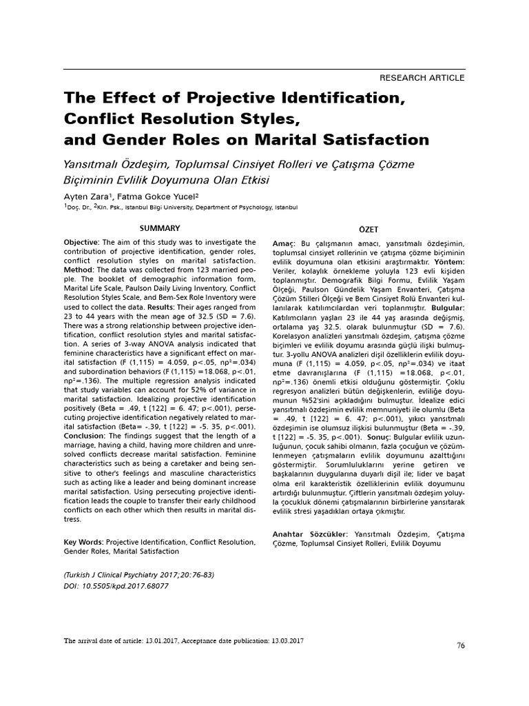 Marital Satisfaction: Roles & Conflict Impact | PDF | Social ...