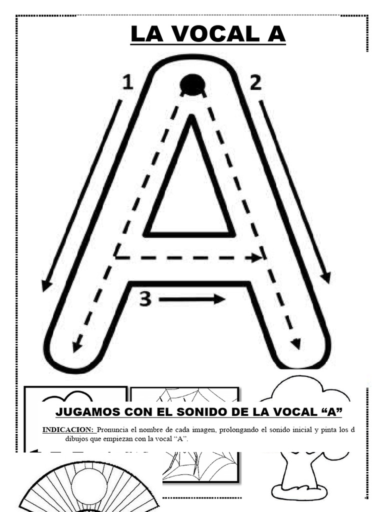Conociendo la vocal a pdf