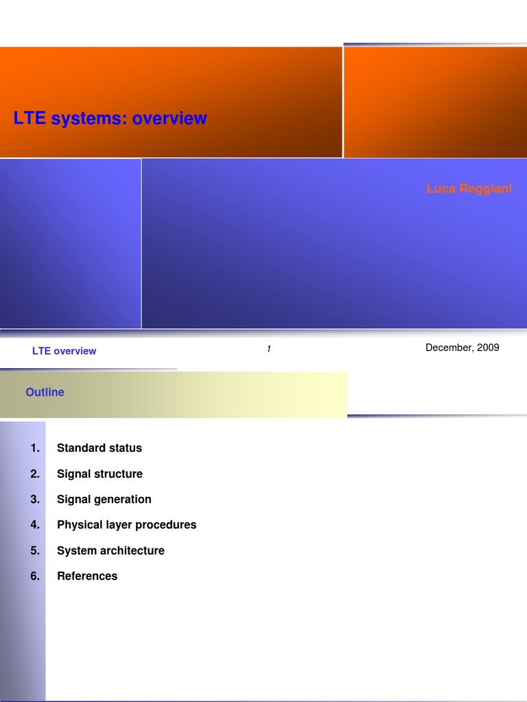 LTE Overview: Architecture and Signals | PDF | Duplex ...