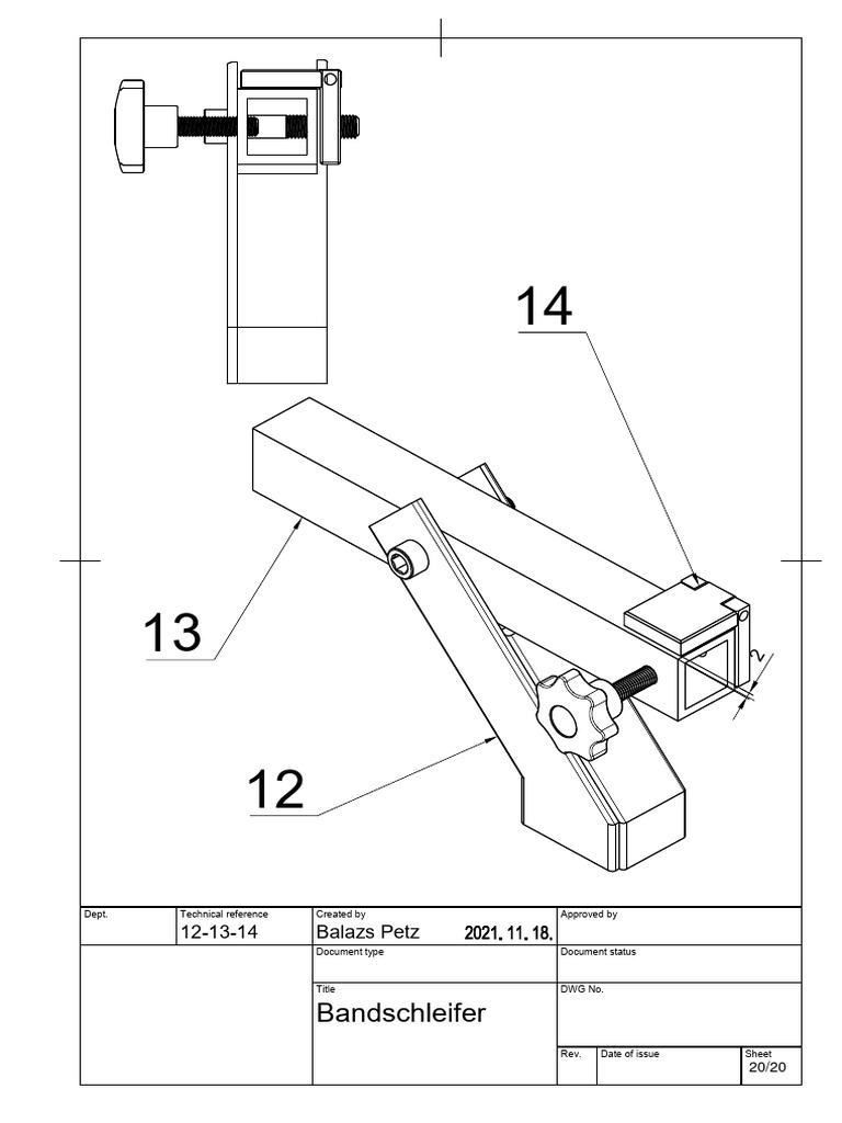 Bandschleifer dept technical reference created by approved by pdf