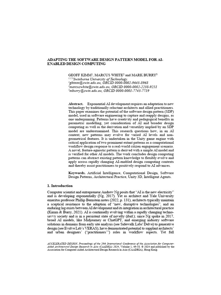AI Patterns for Design Computing | PDF | Artificial Intelligence ...