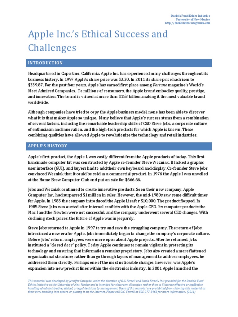 Apple Ethical Issues Apple Inc. Macintosh