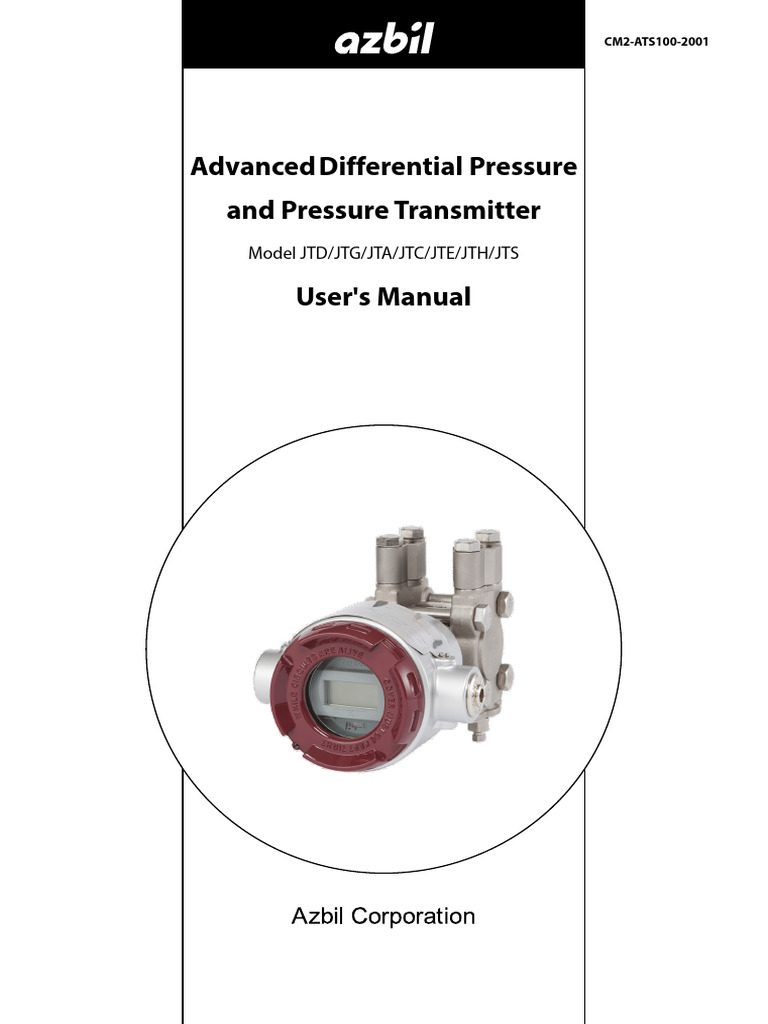 04差圧発信器 AT9000 (JTD9) azbil 202111（英） | PDF | Pressure Measurement ...