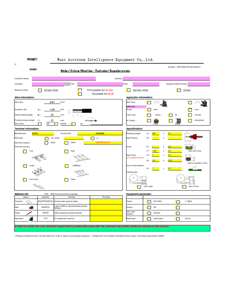 Strip and Crimp Machine Specifications | PDF | Wire | Insulator ...