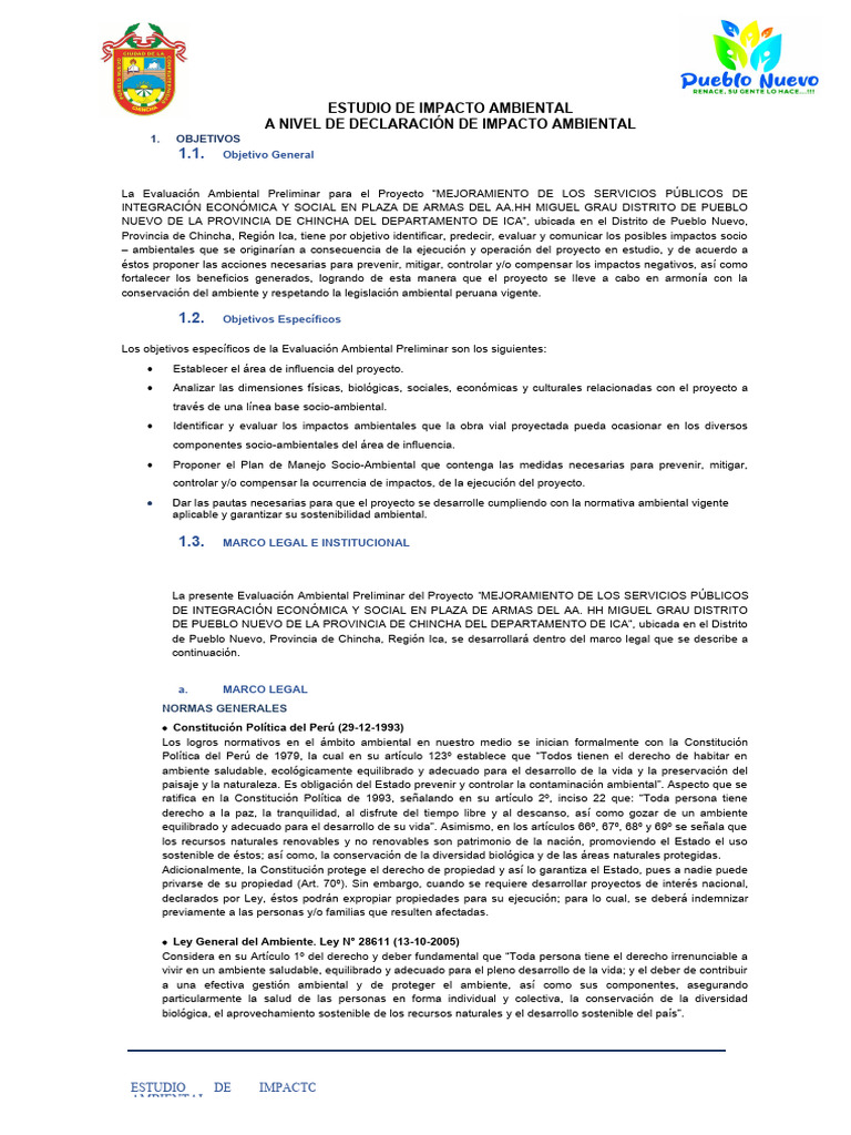 Estudio de Impacto Ambiental | PDF | Evaluación de impacto ambiental