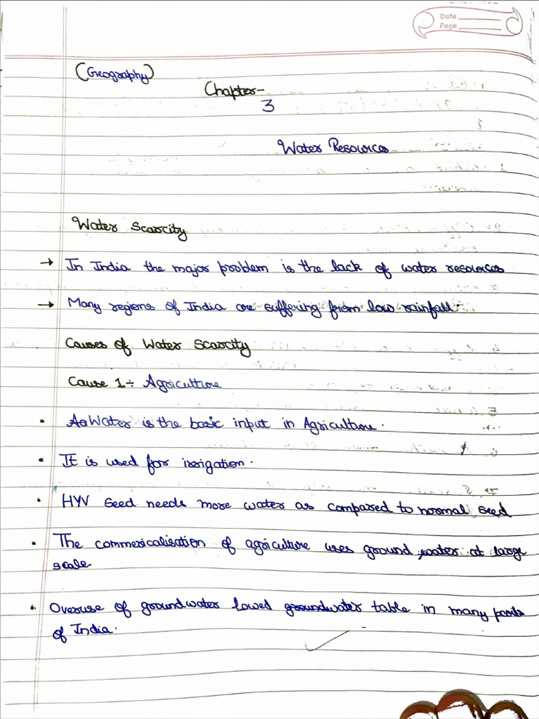 Water Resources +gender Caste and Religion | PDF