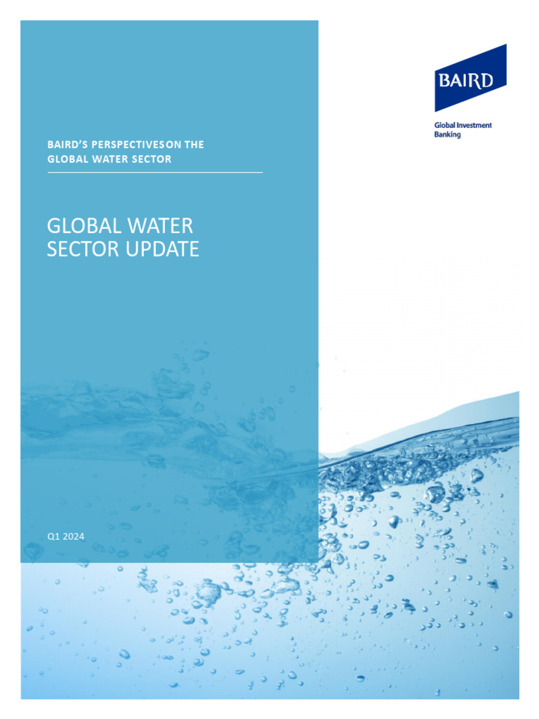Global Water Sector Update Q1 2024 Pdf Mergers And Acquisitions