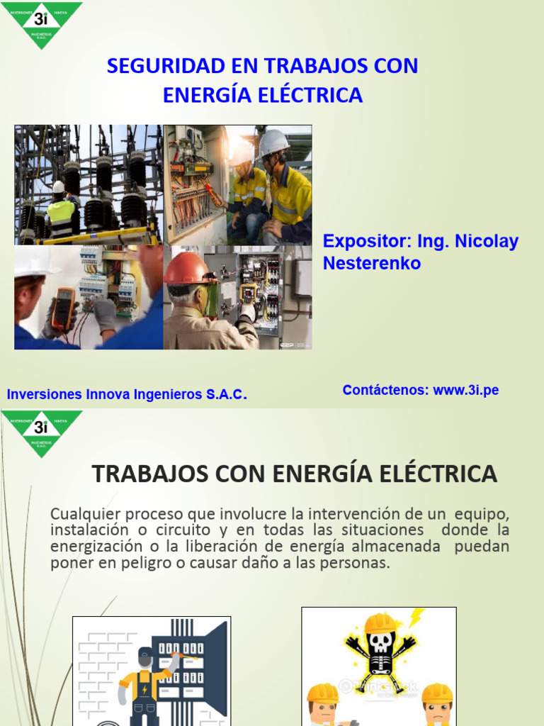 Seguridad en Trabajos Eléctricos | PDF | Corriente eléctrica | Electricidad