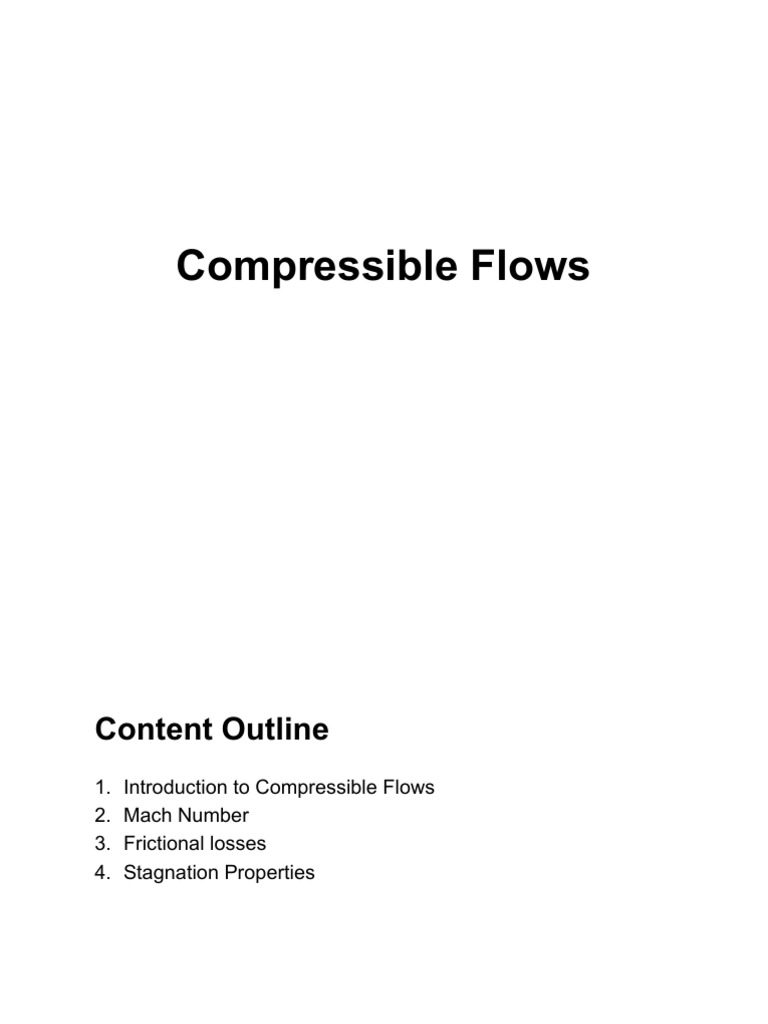 Compressible Flow Basics | PDF | Compressible Flow | Fluid Dynamics